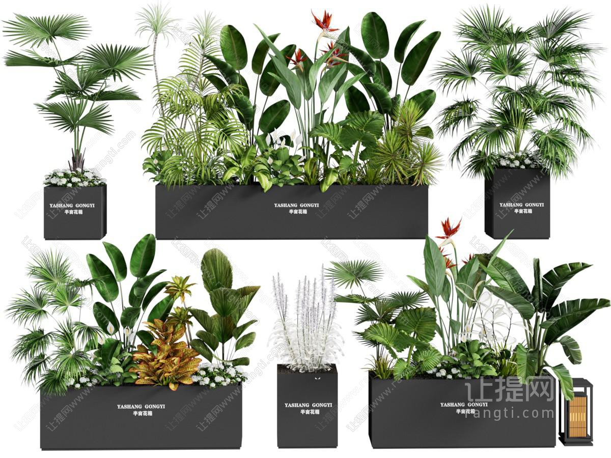 植物堆 植物组合 外摆植物花箱 花草组合