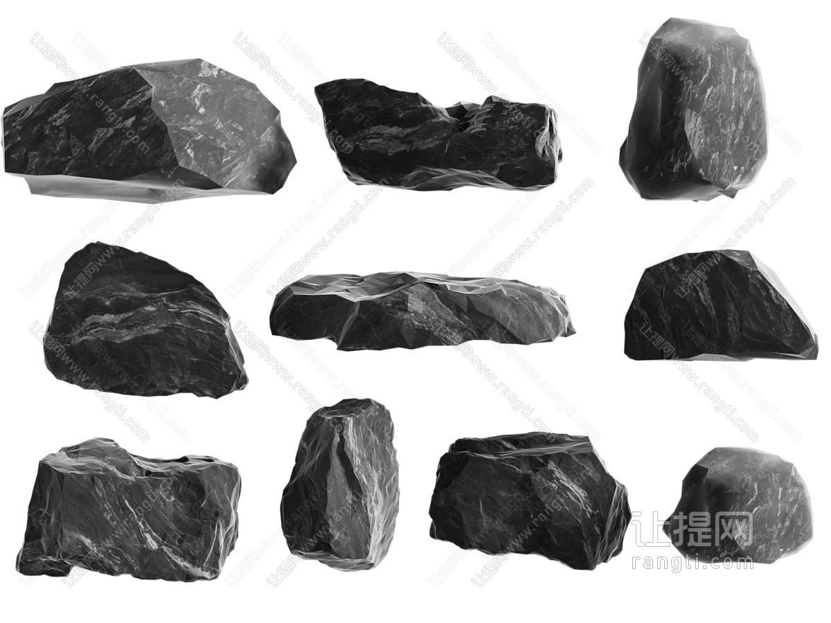 现代石头 黑山石