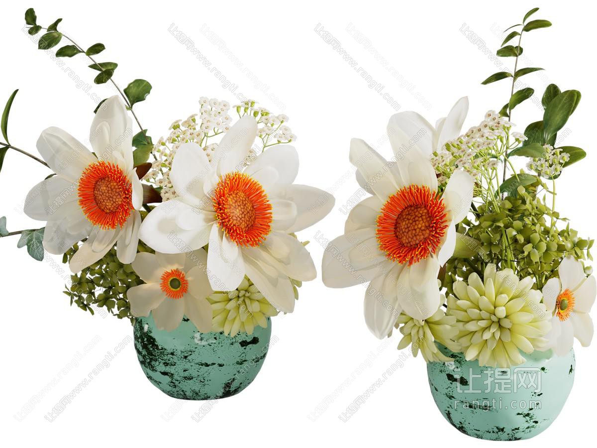 现代花瓶花卉