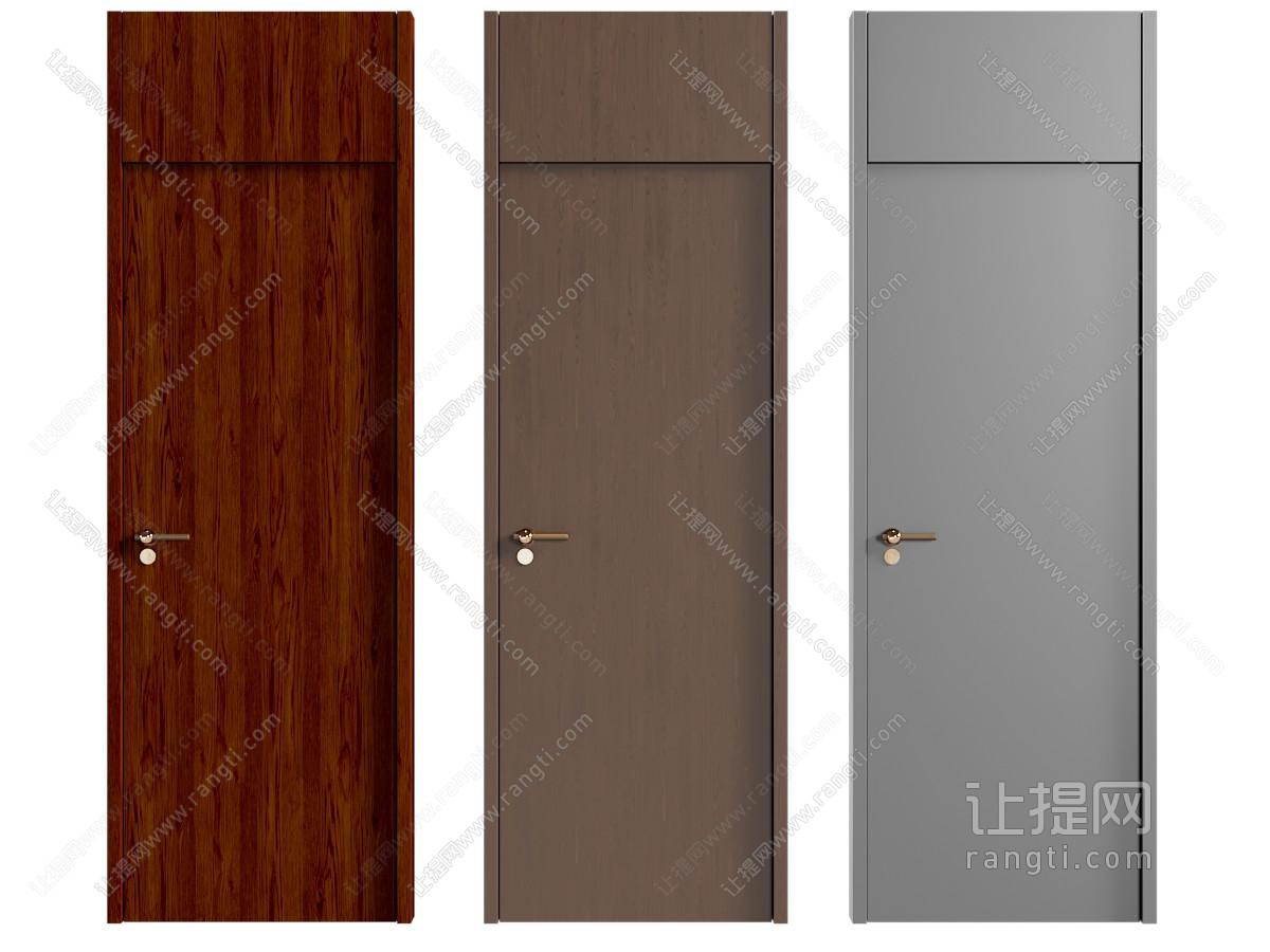 现代中古风单开门 通顶门 门顶板