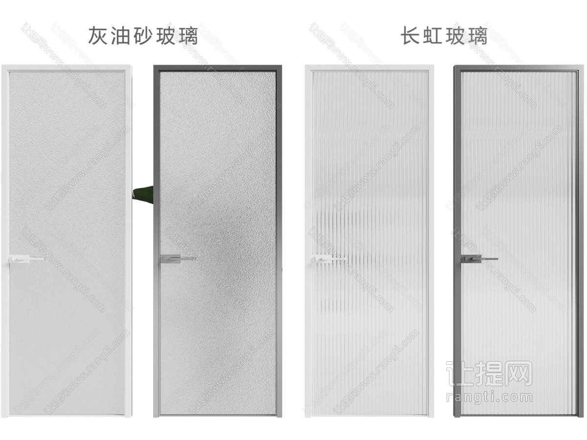现代单开门 油砂玻璃门 长虹玻璃门
