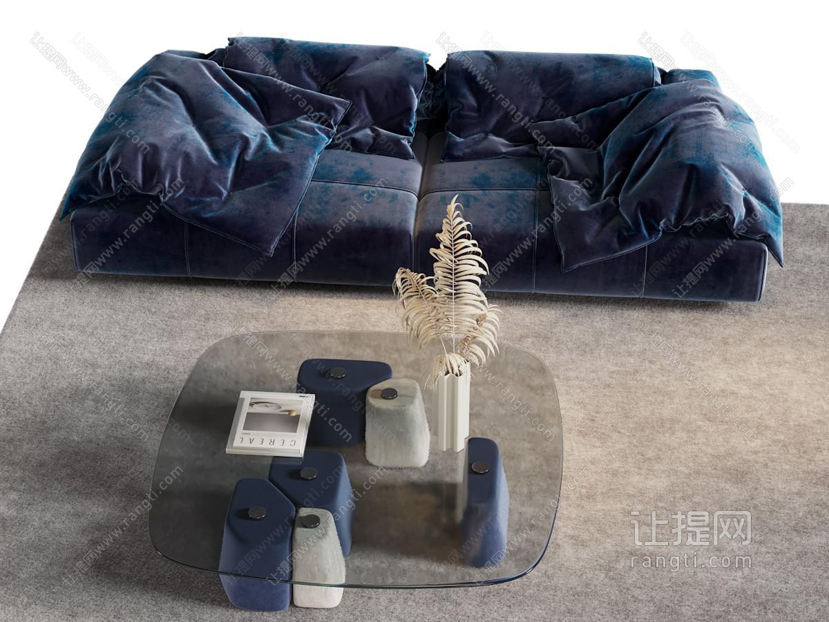 现代意式多人沙发