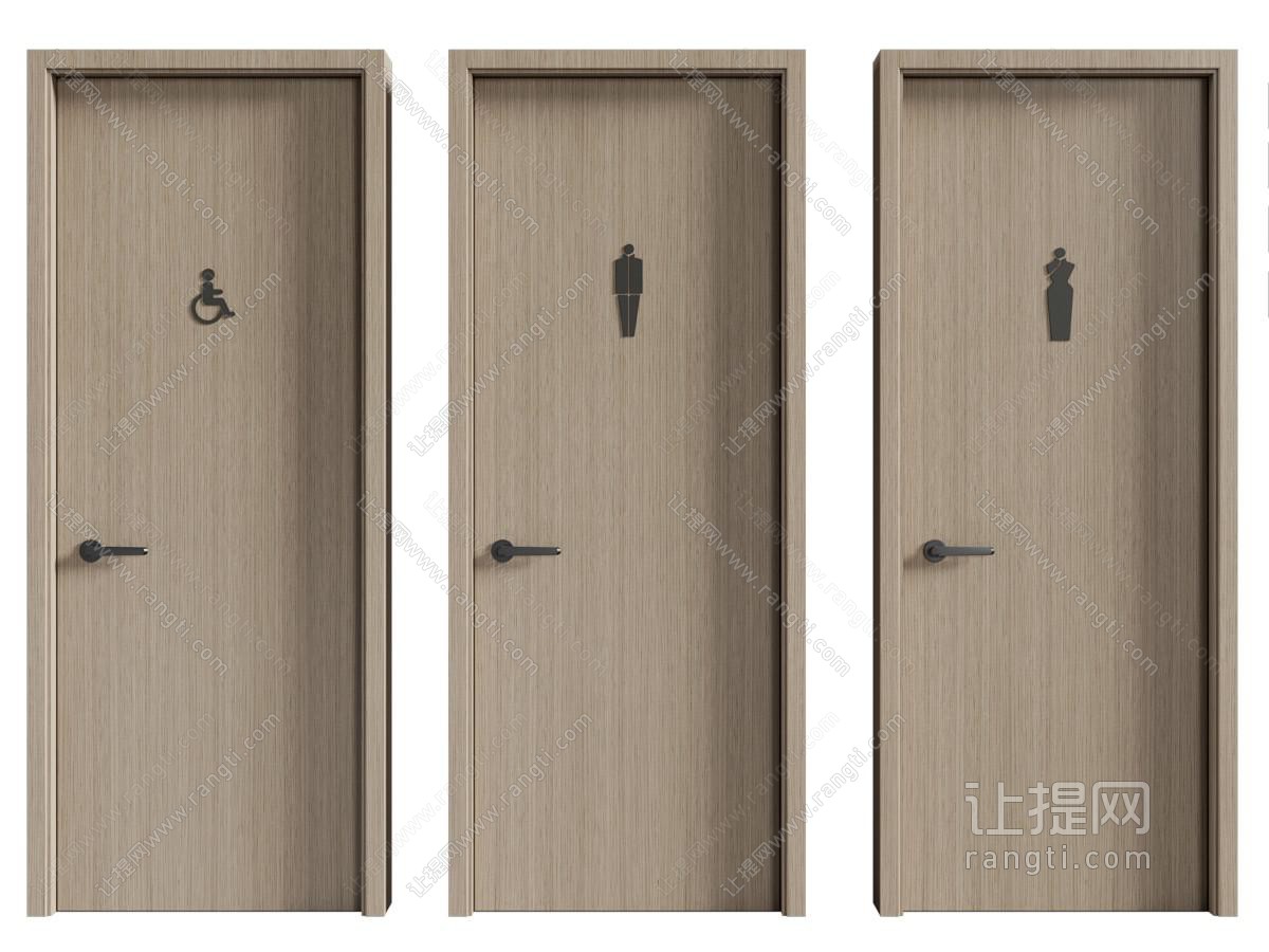 现代卫生间木门 平开门 单开门