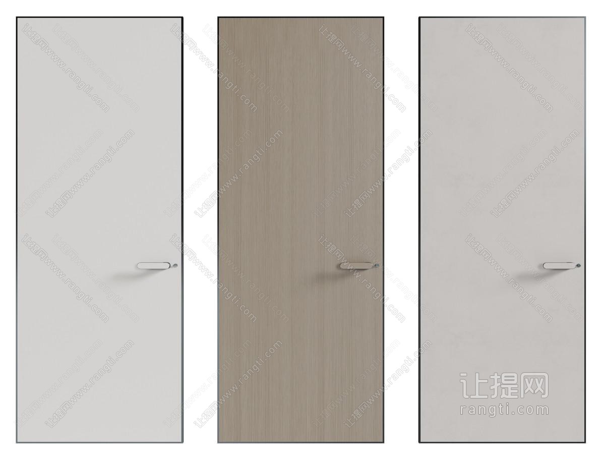 现代极简单开门
