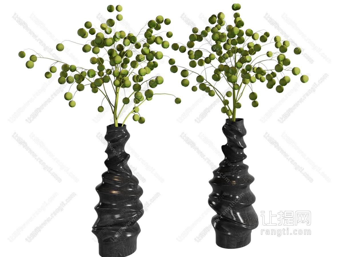 侘寂风植物摆件