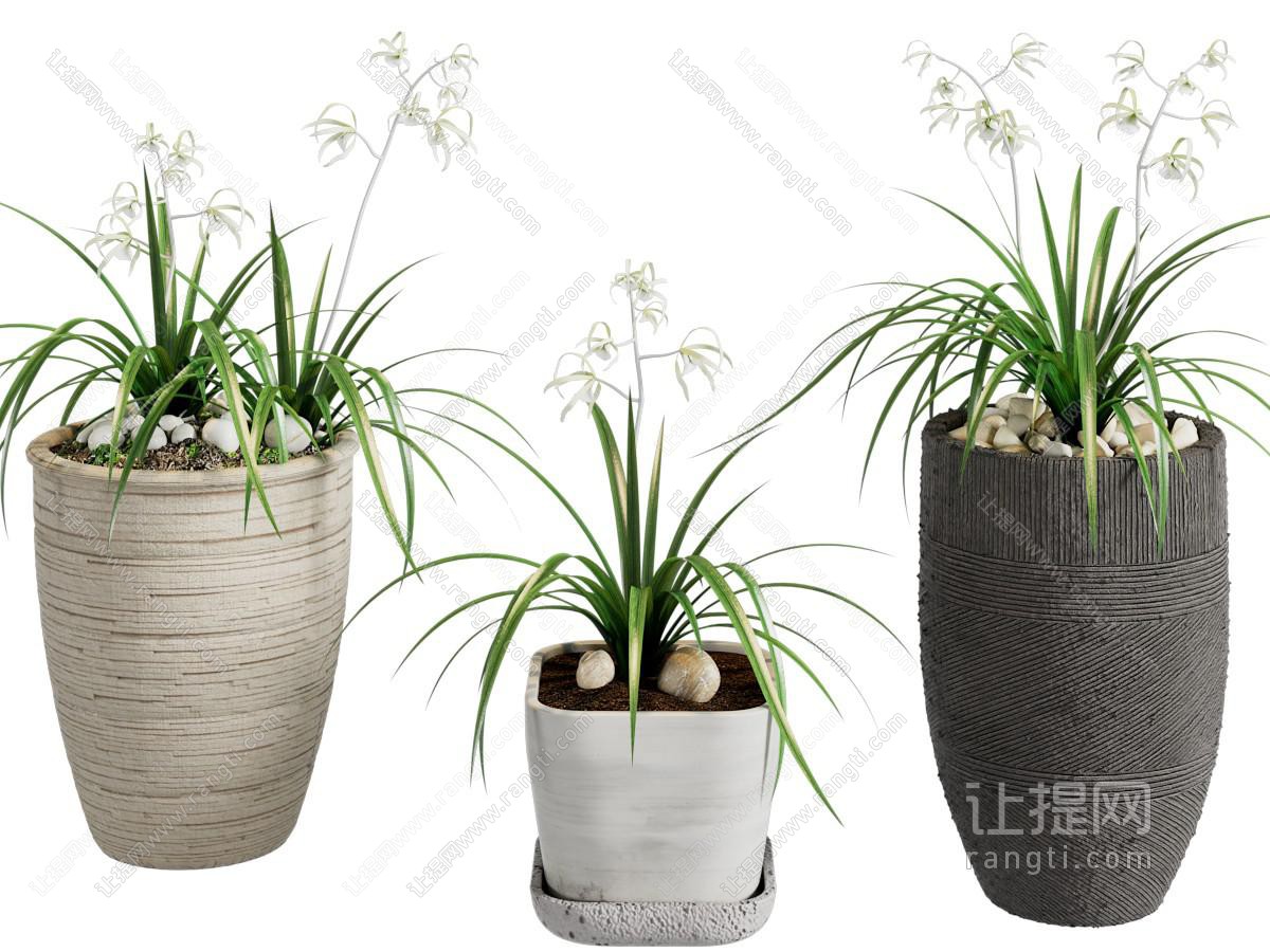 现代绿植盆景盆栽摆件