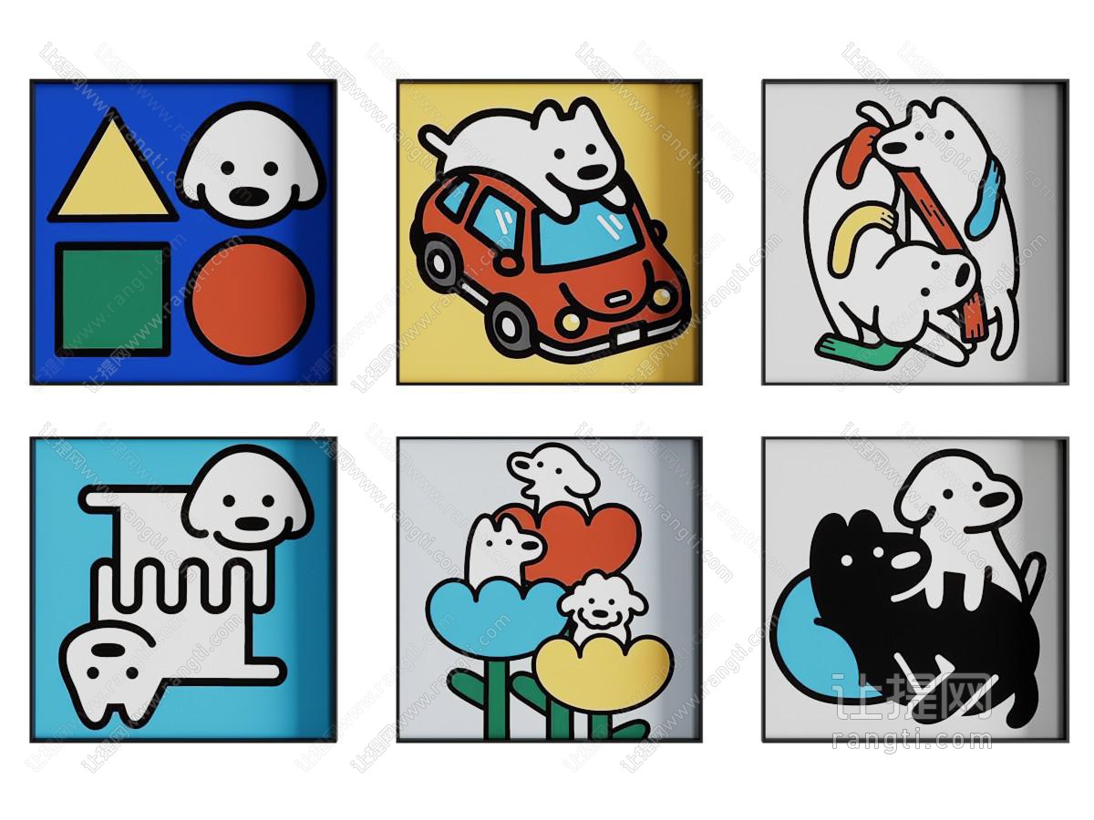 儿童画卡通画组合画