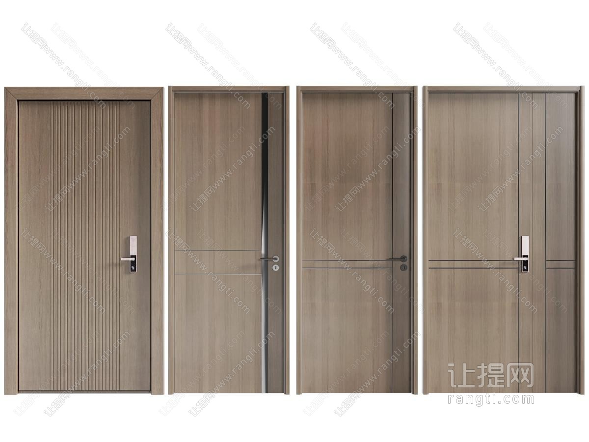 现代木门 房门 平开门