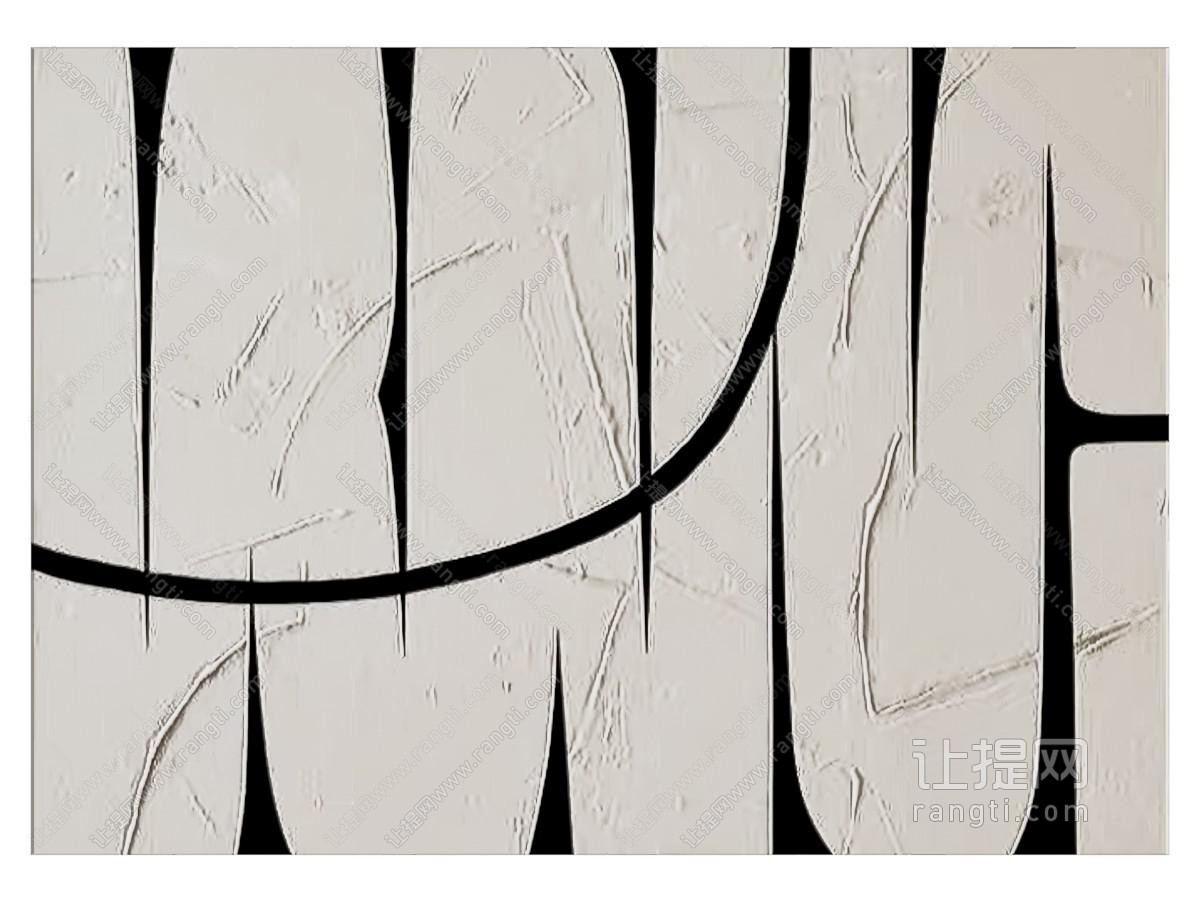 现代装饰画 黑白挂画 肌理画