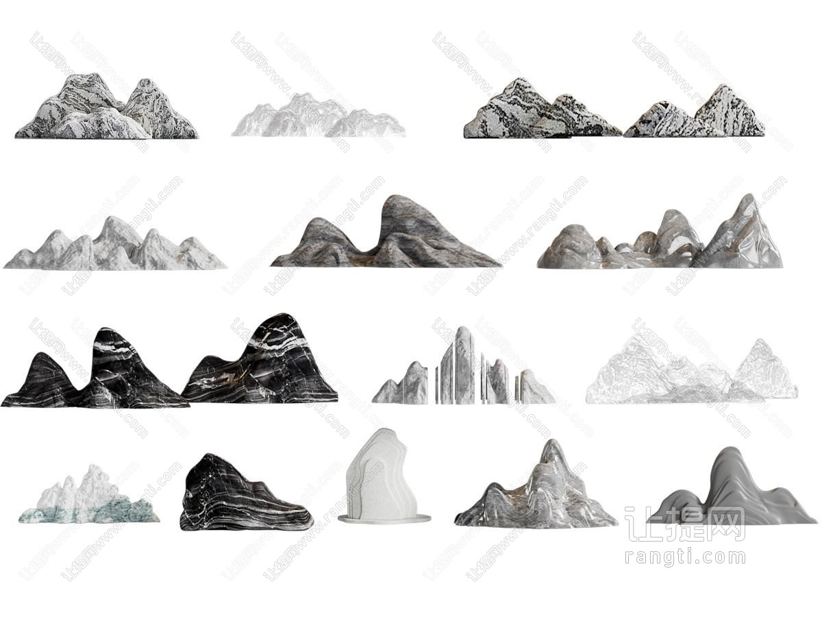 新中式假山