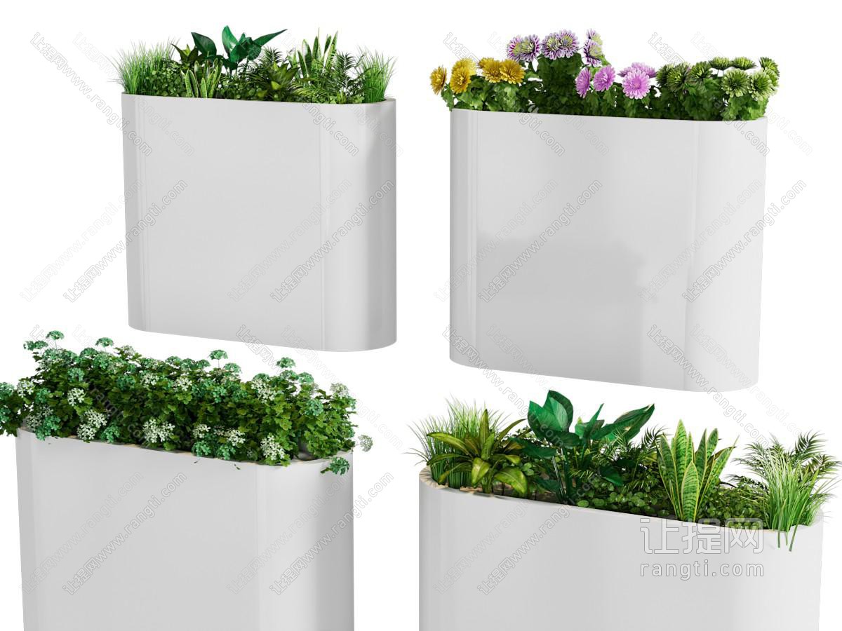 户外花箱 花槽 花坛 花草植物