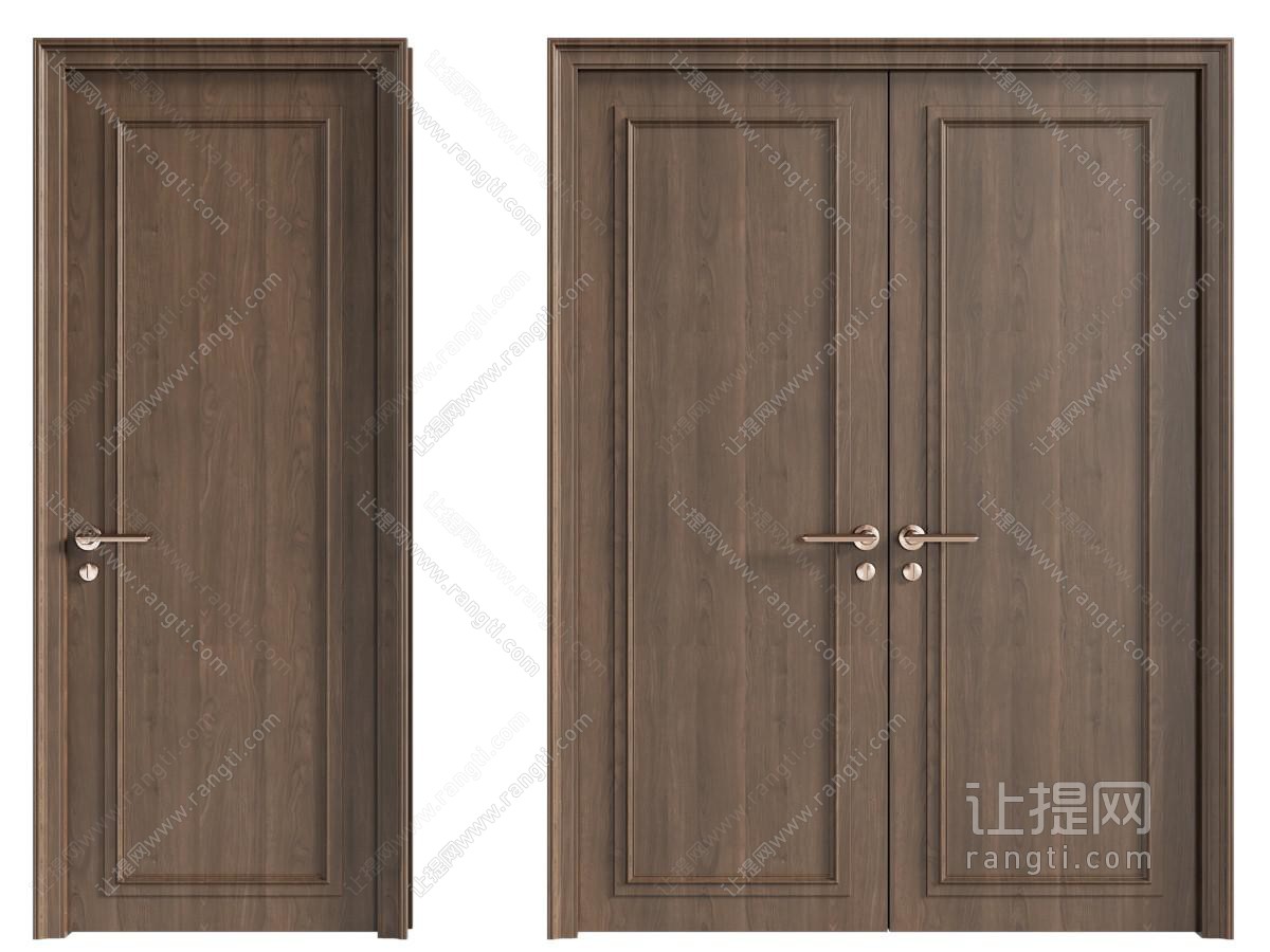 中古风平开门组合