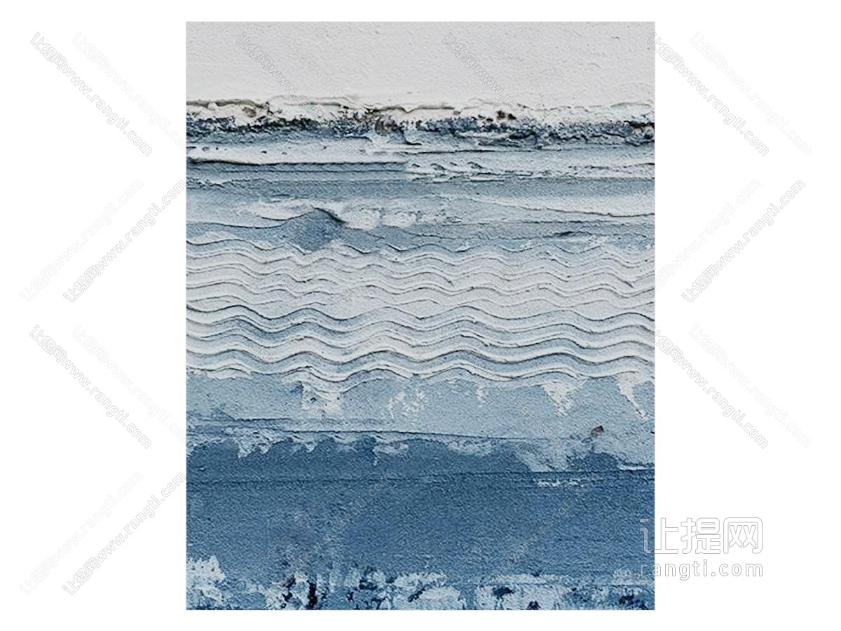 现代抽象蓝色海洋装饰挂画