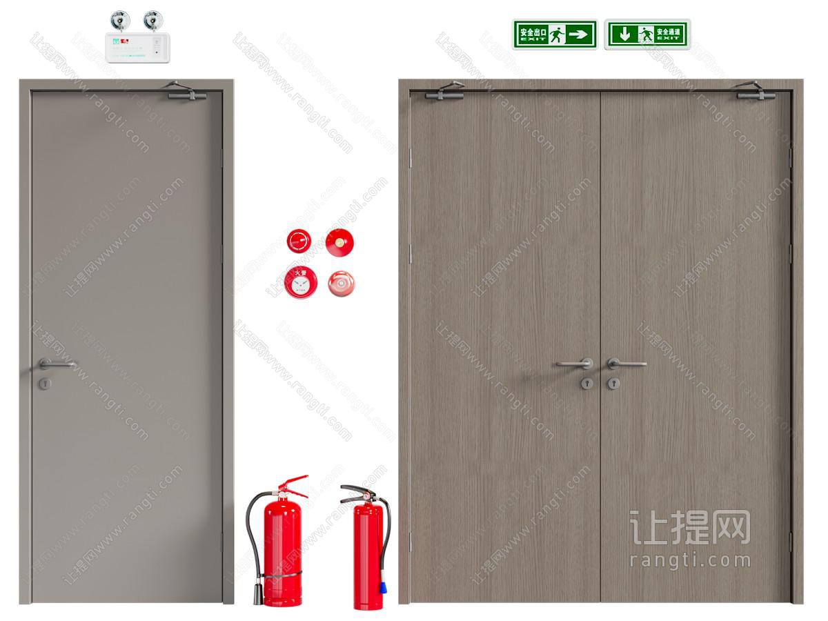 现代消防门 防火门 消防栓