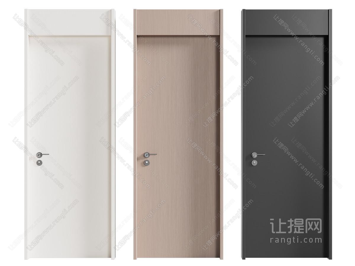 现代原木单开门 现代极简平开门卧 木门
