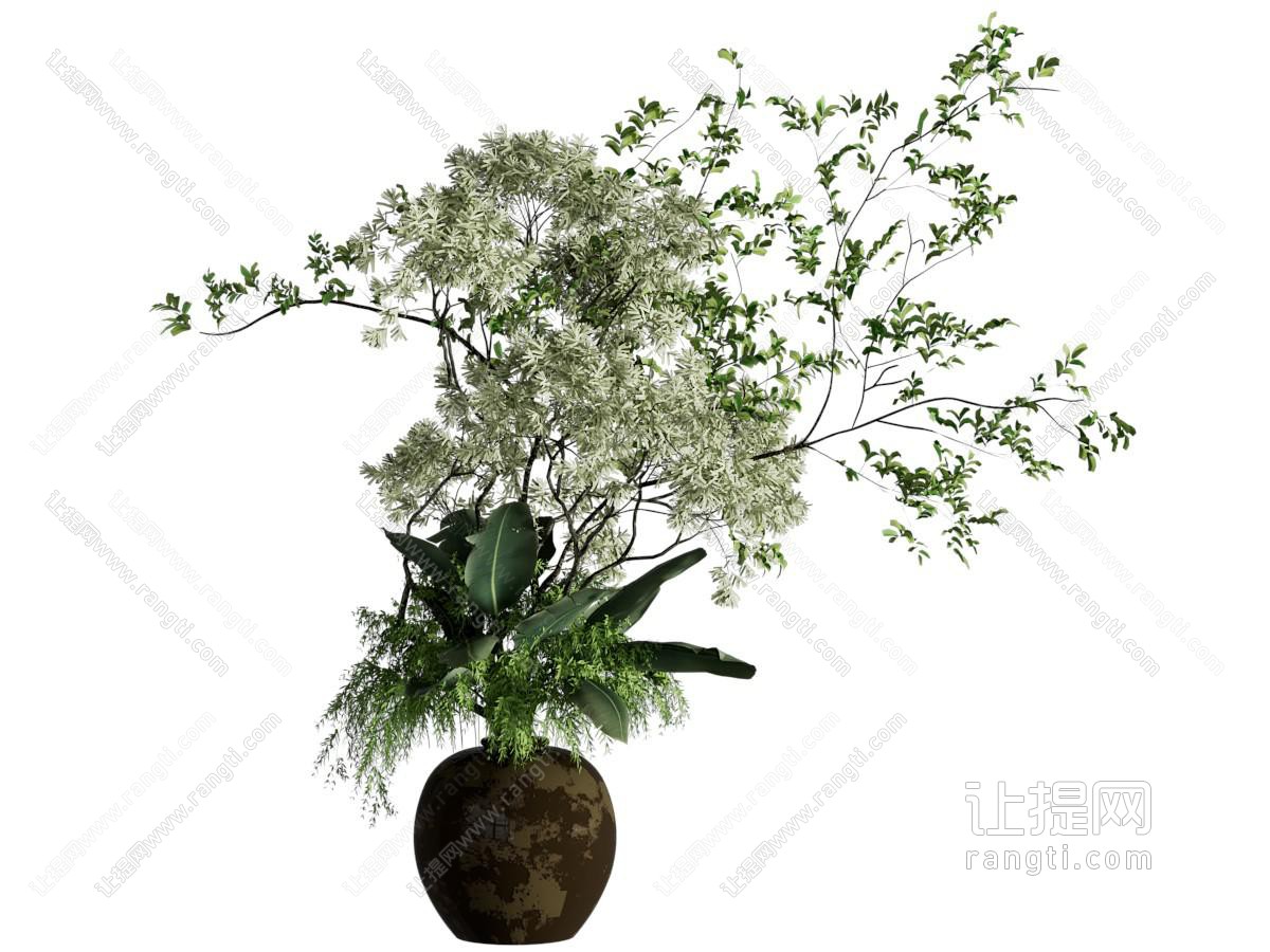 现代花瓶花卉