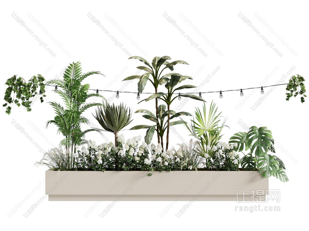 现代花池 盆景盆栽