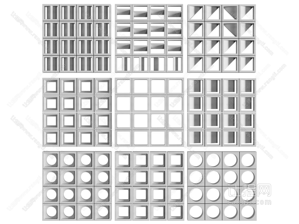 水泥砖隔断 镂空砖隔断