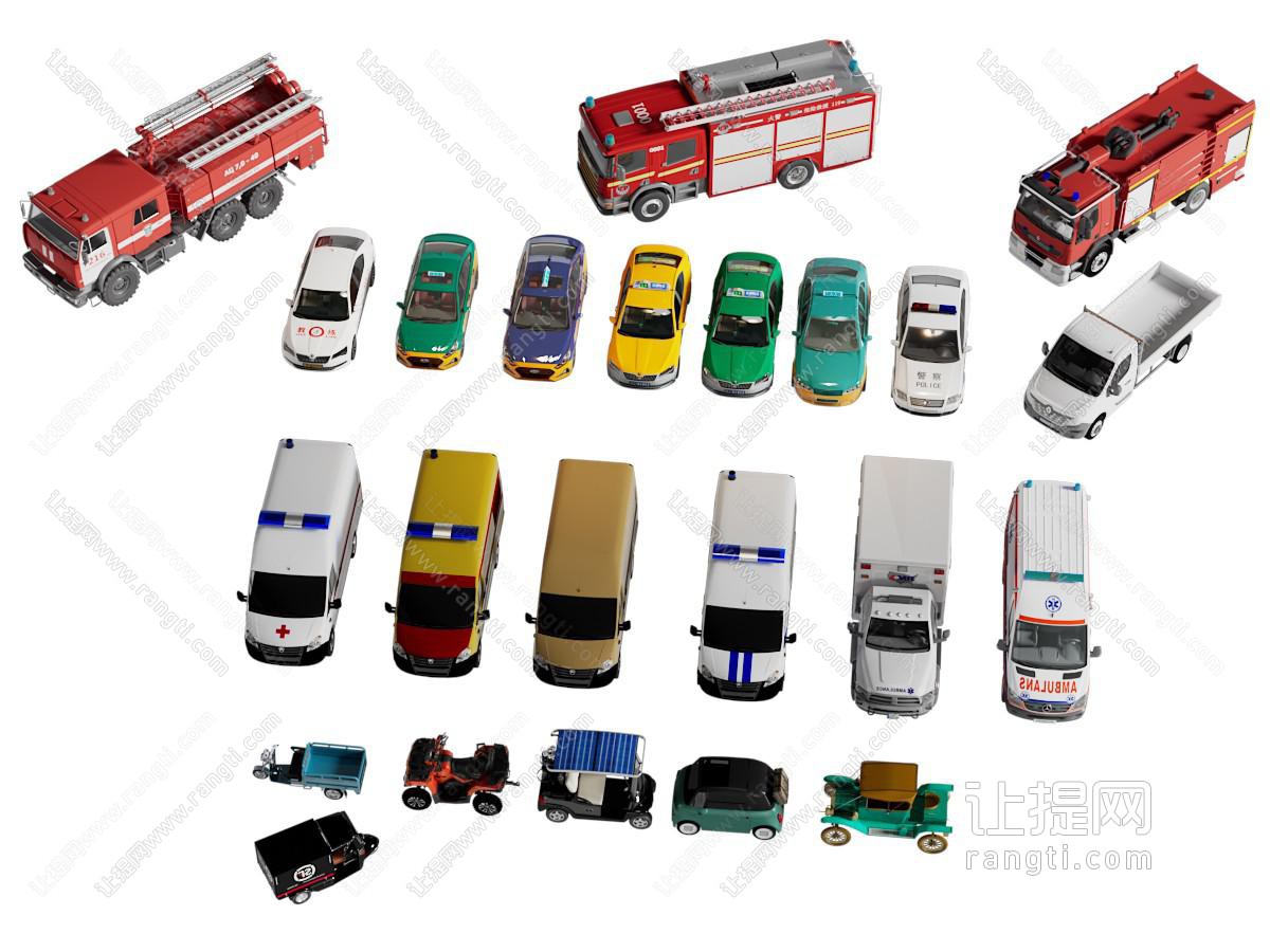 出租车 救护车 消防车