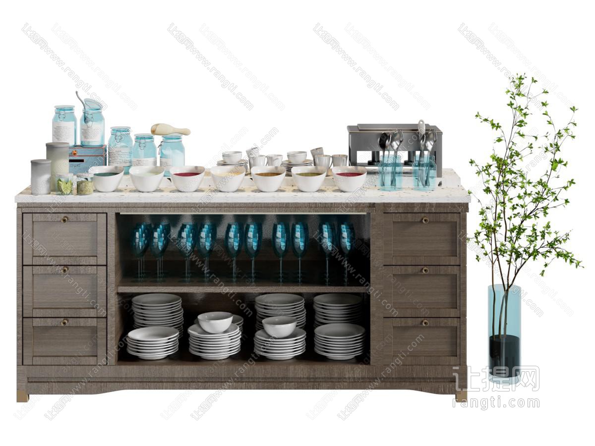 现代餐具台