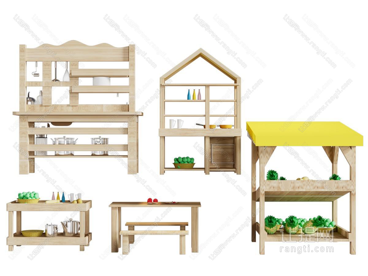 现代儿童厨房玩具 厨具