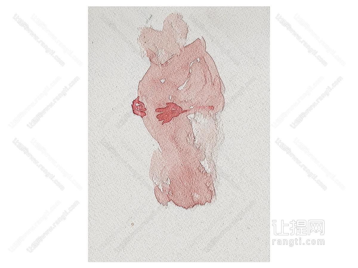 中古风侘寂挂画 人物水墨画 现代艺术装饰