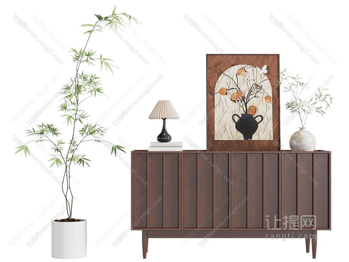 现代中古风玄关柜 边柜