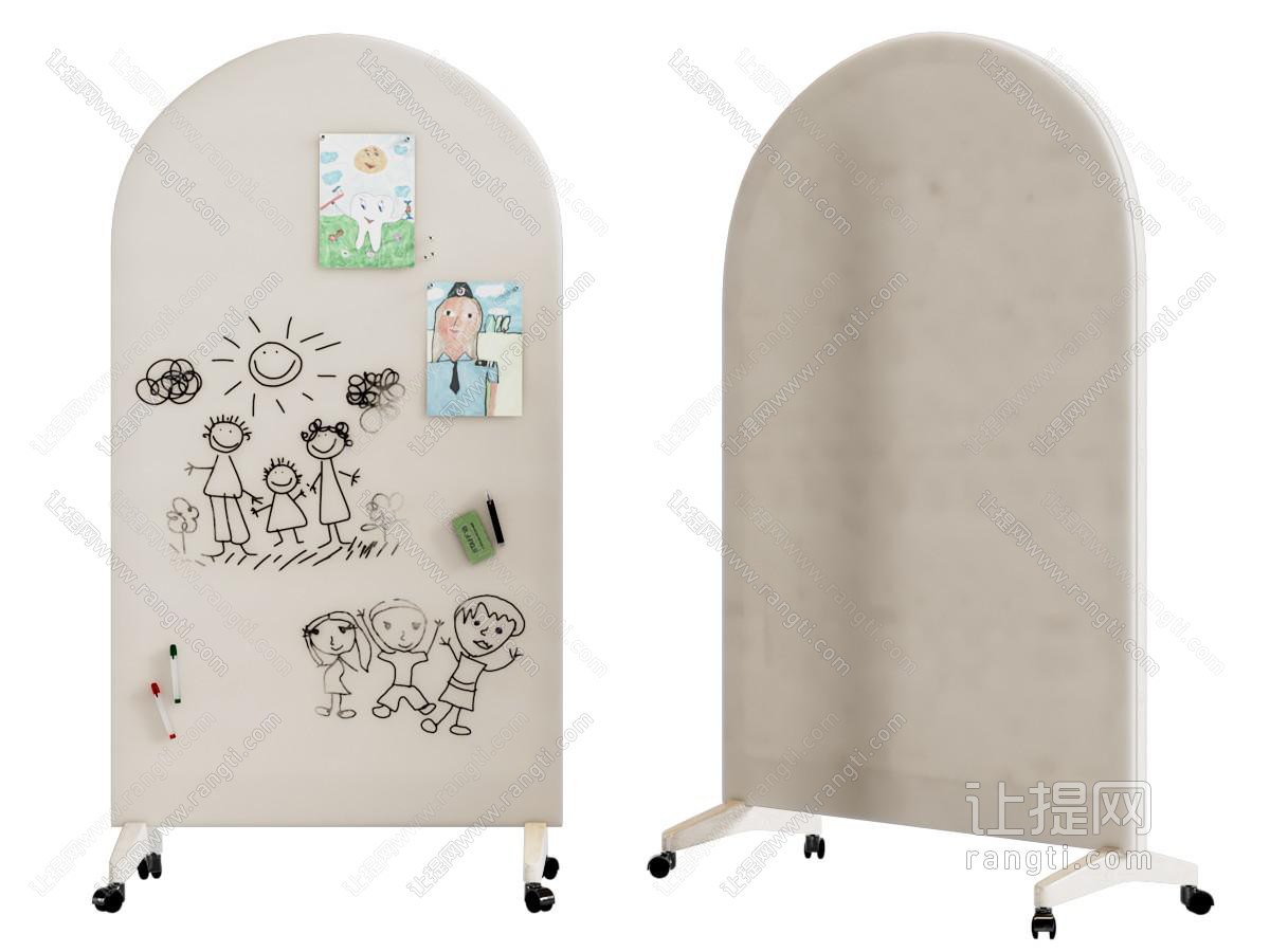 现代白板 儿童画板 移动白板