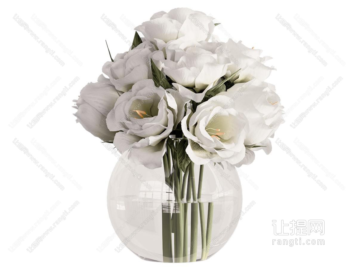 现代花瓶花卉