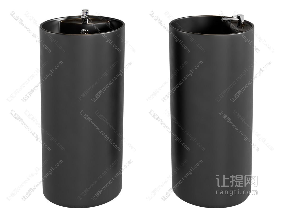 现代立式圆柱形洗手台