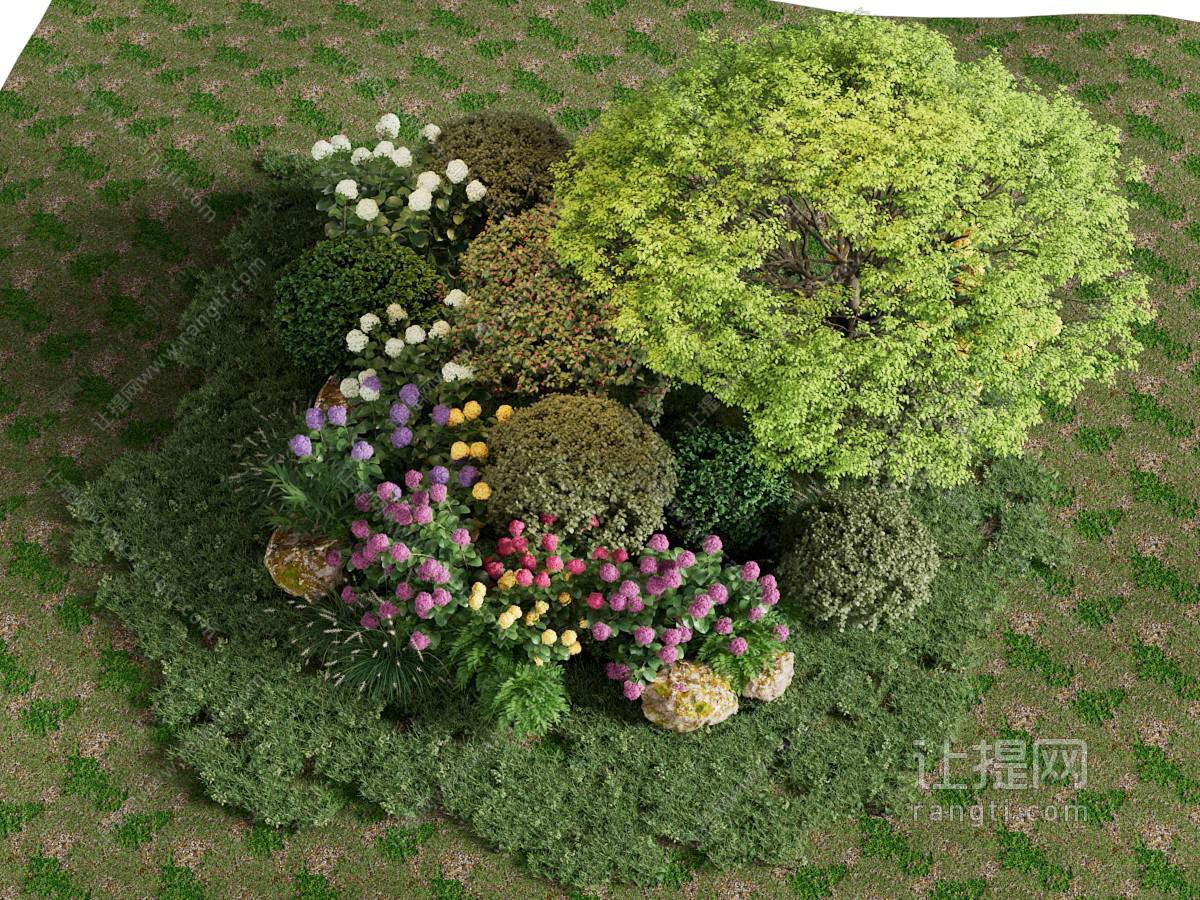 现代花草 花卉 灌木景观园艺小品