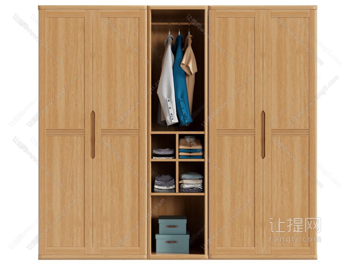 北欧实木衣柜