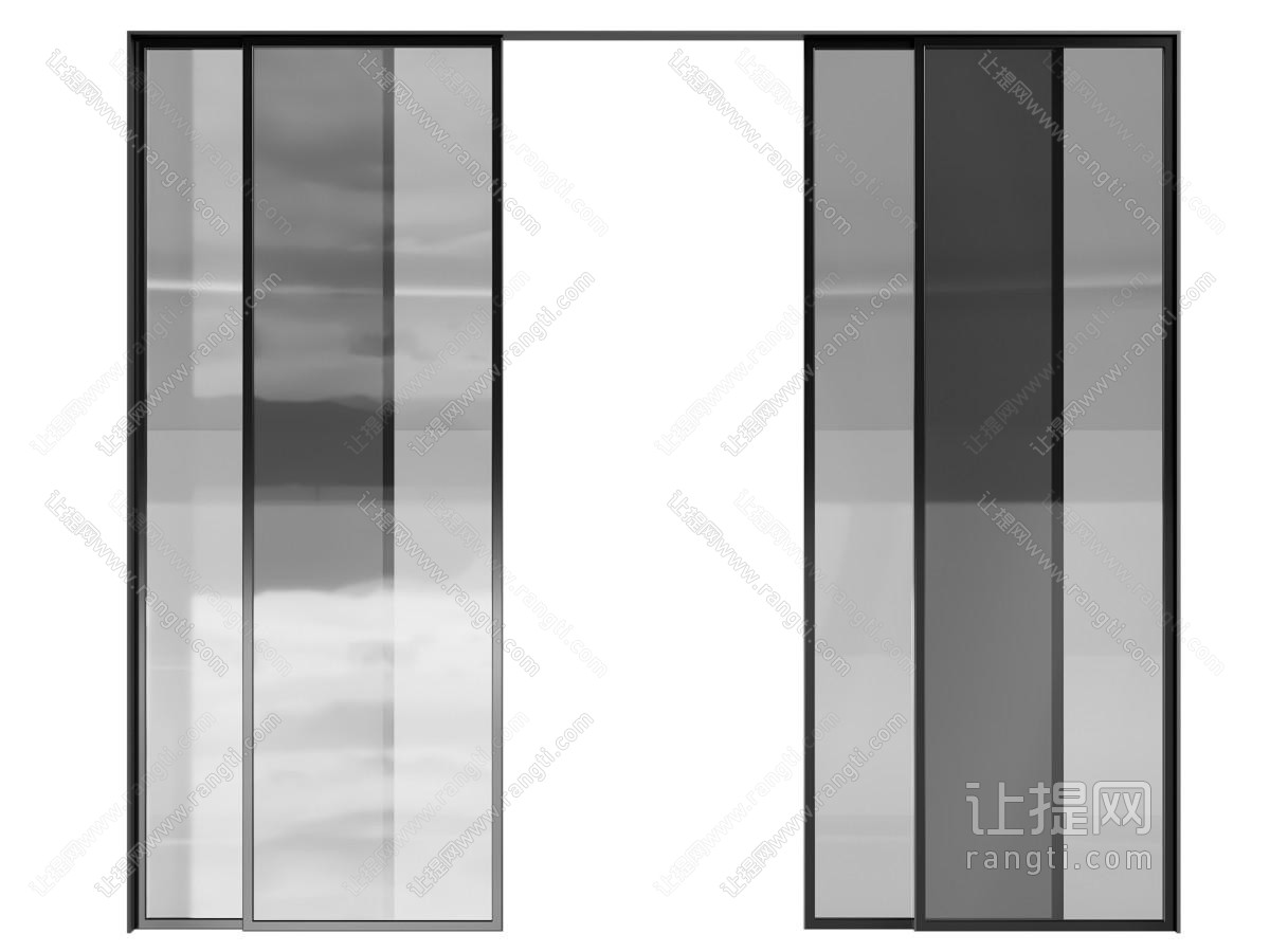 现代玻璃推拉门
