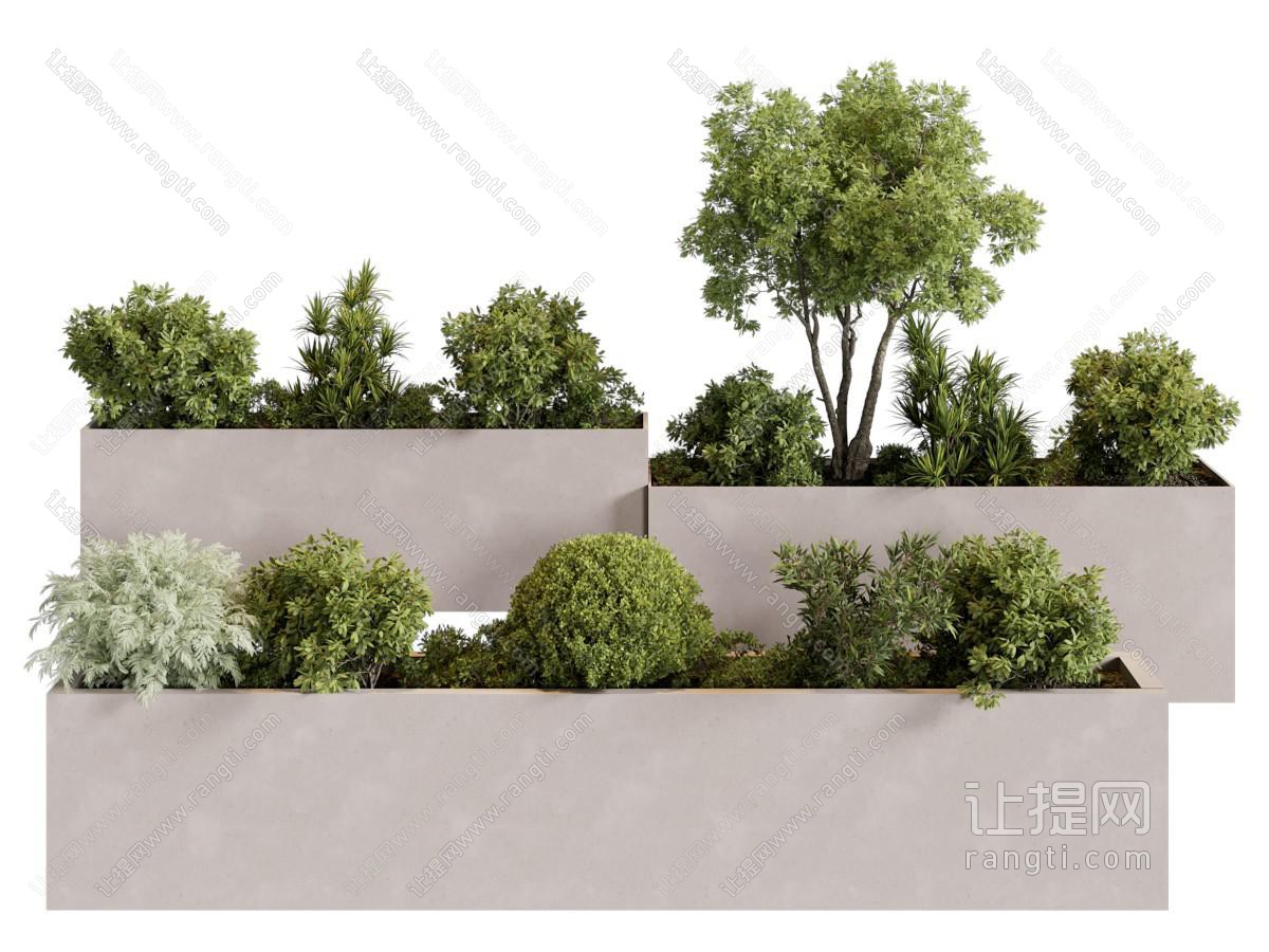 现代户外花坛花箱盆景盆栽植物