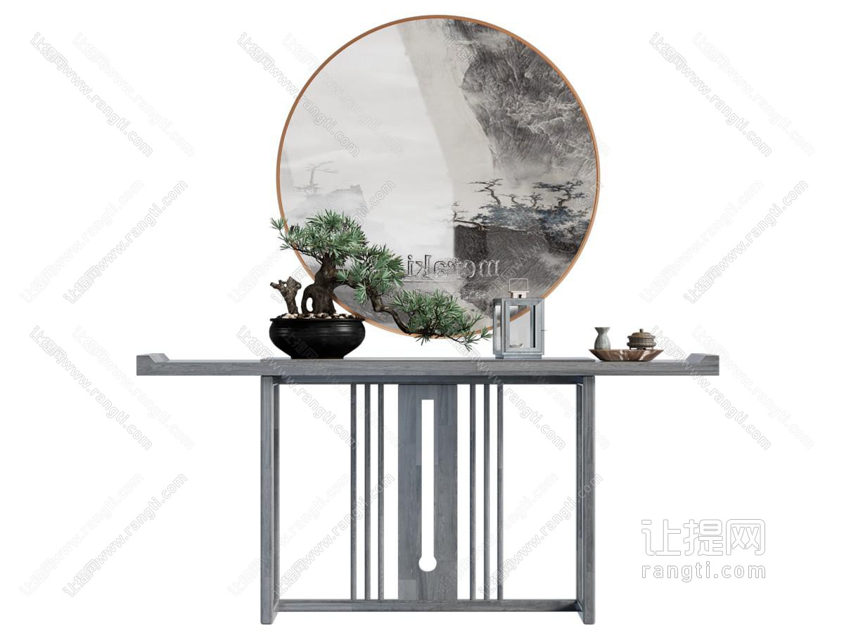 新中式端景台