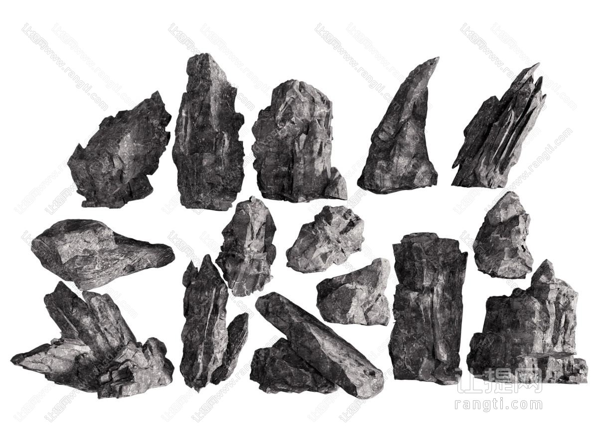 现代石头 假山 景观石