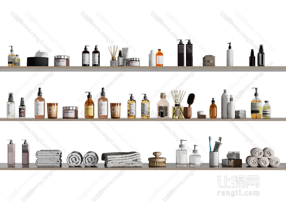 现代护肤品 香薰 毛巾 卫浴小件