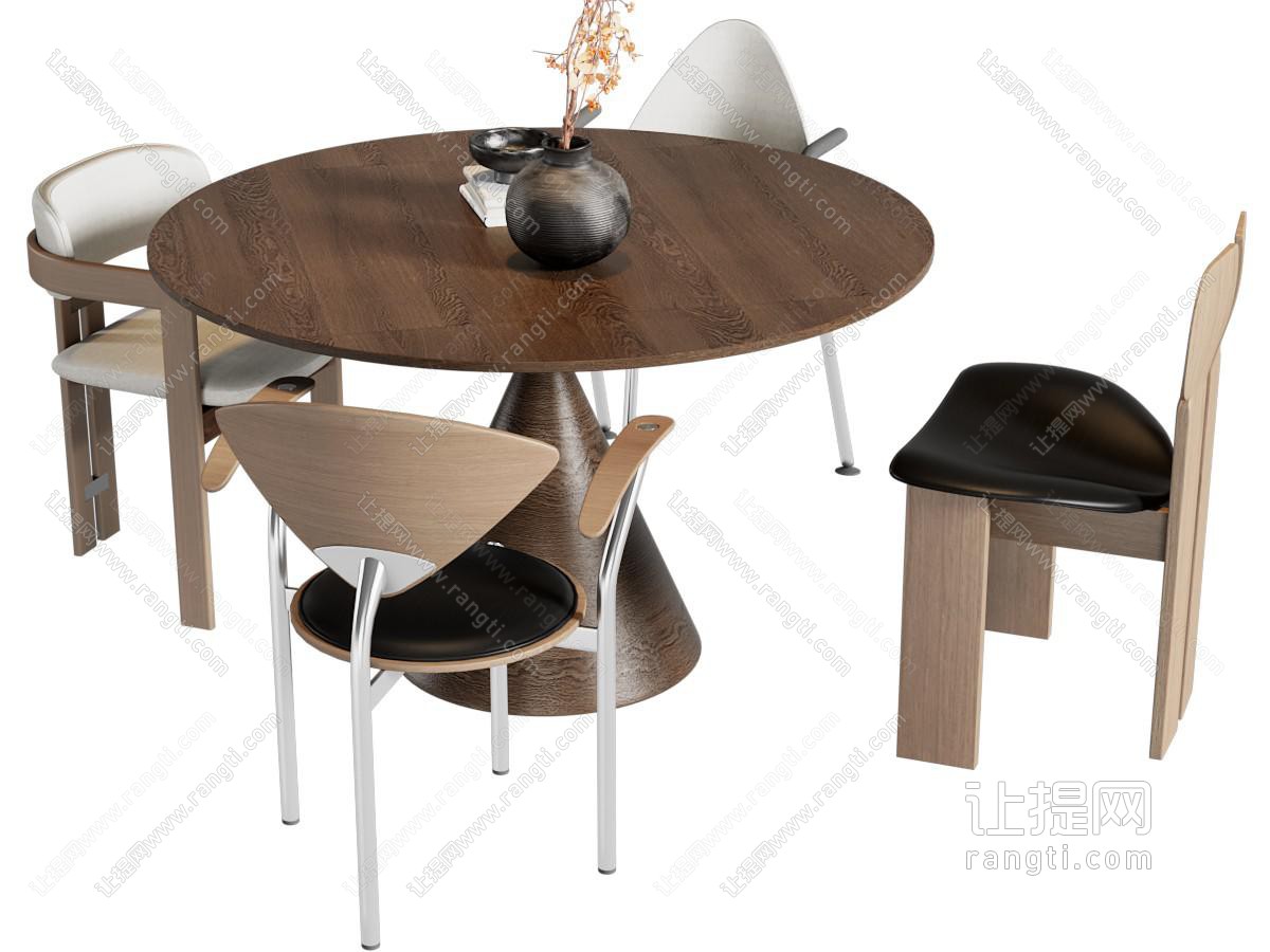 中古风餐桌椅组合