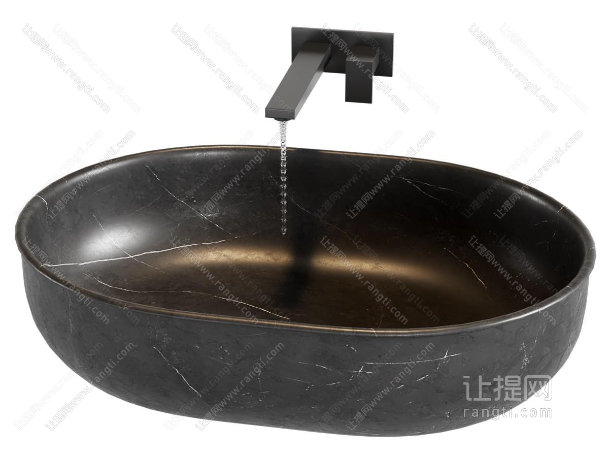 现代大理石洗手盆