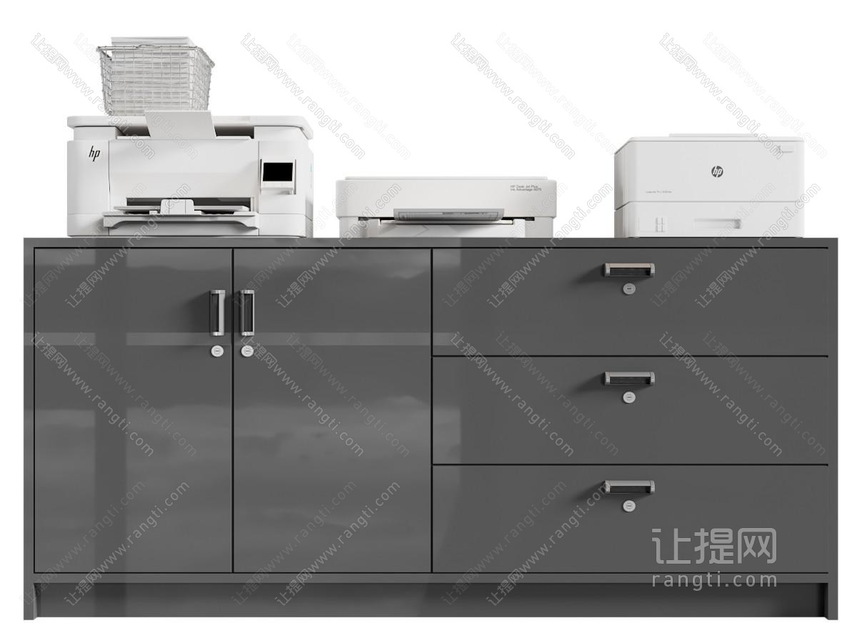 现代办公文件柜 打印机 复印机办公电器