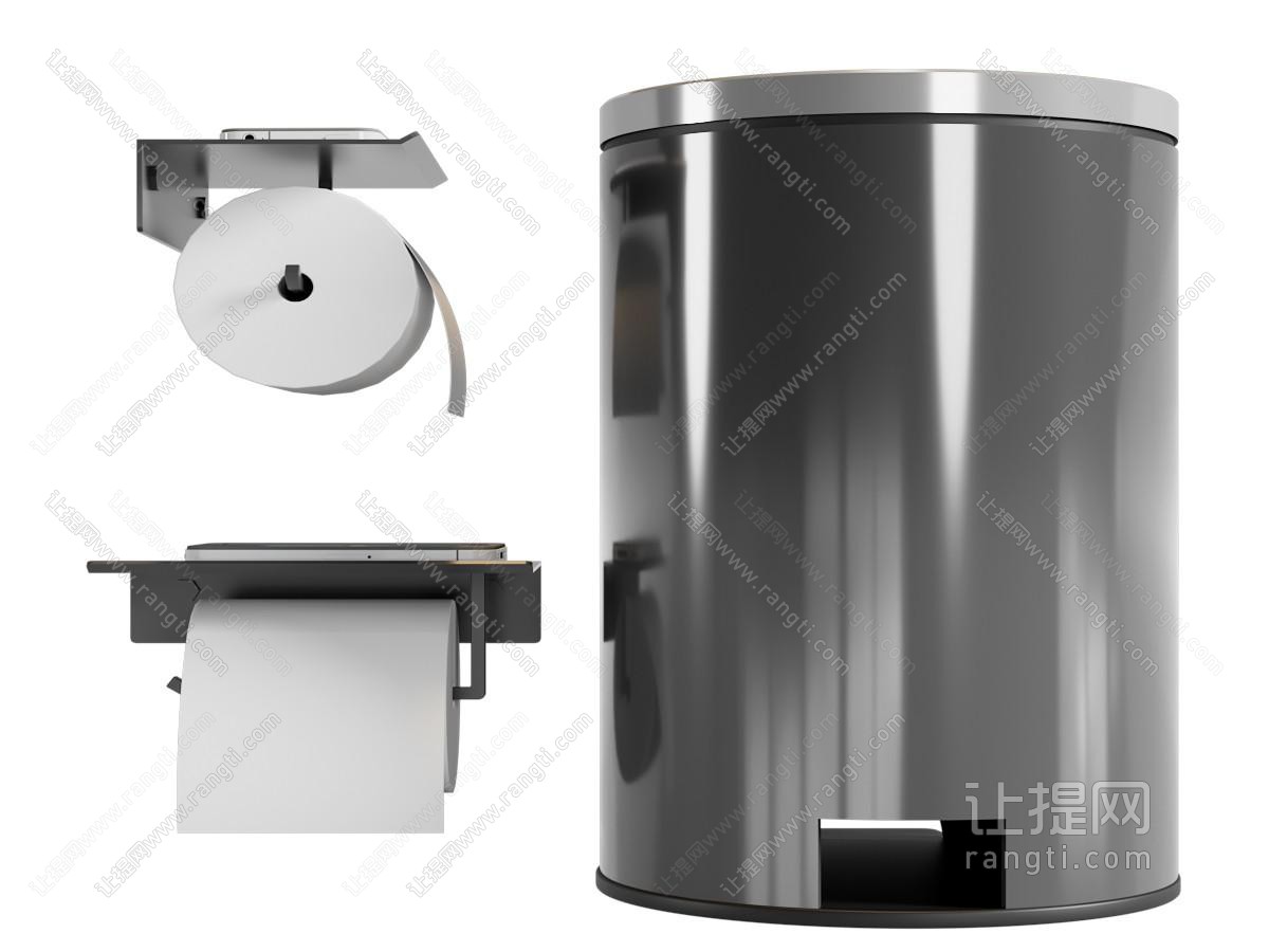 现代垃圾桶 厕纸 卫浴小件