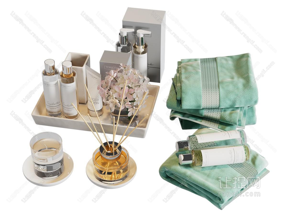 现代洗护用品 毛巾 香薰 卫浴小件