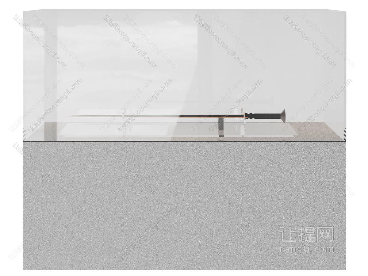 现代博物馆玻璃展柜 剑