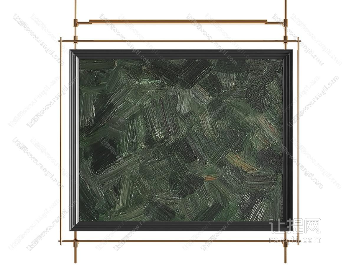 中古风装饰画 油画 抽象画