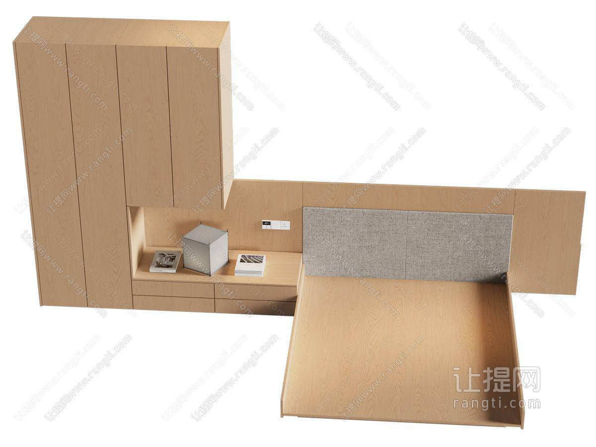现代方形台灯 布艺台灯 艺术台灯