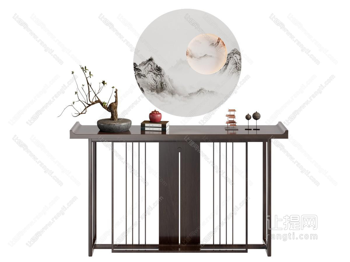 新中式条案 端景台
