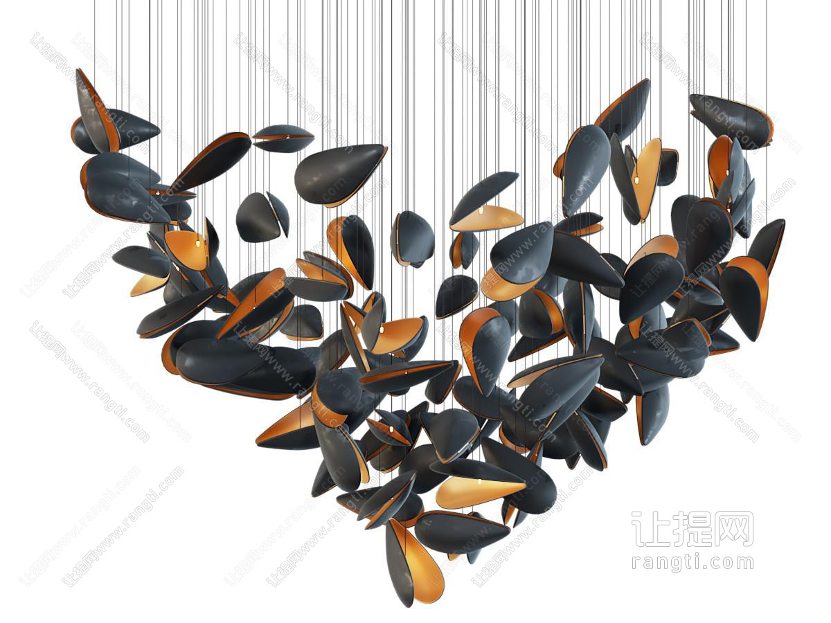 现代贝壳装饰吊灯 花灯