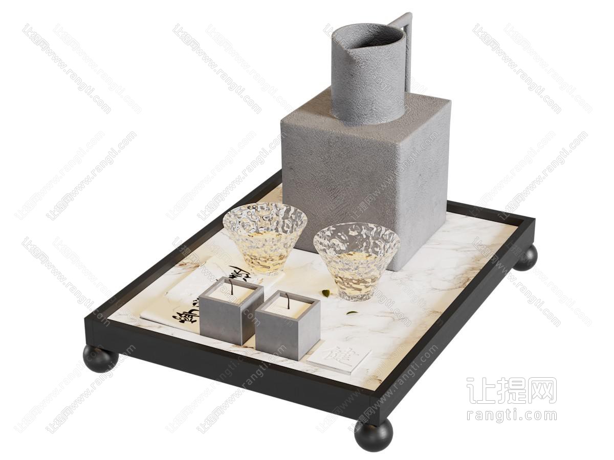 新中式茶具摆件