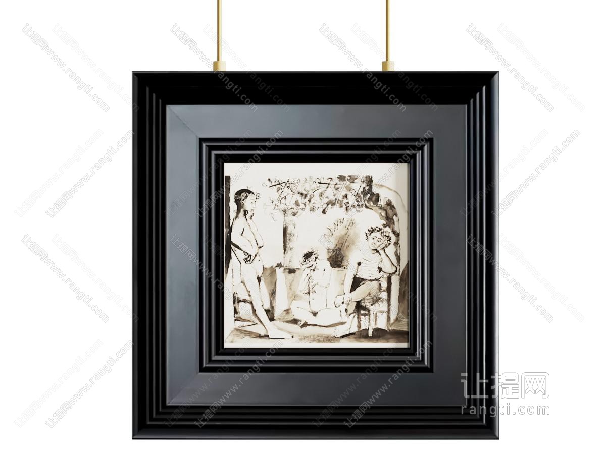 中古风装饰画 挂画 抽象画