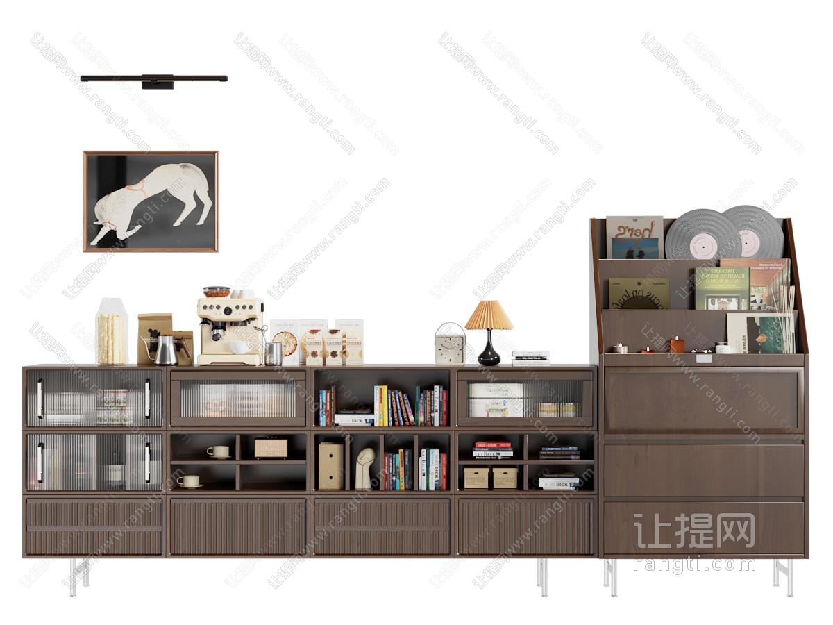 中古风书柜 矮柜